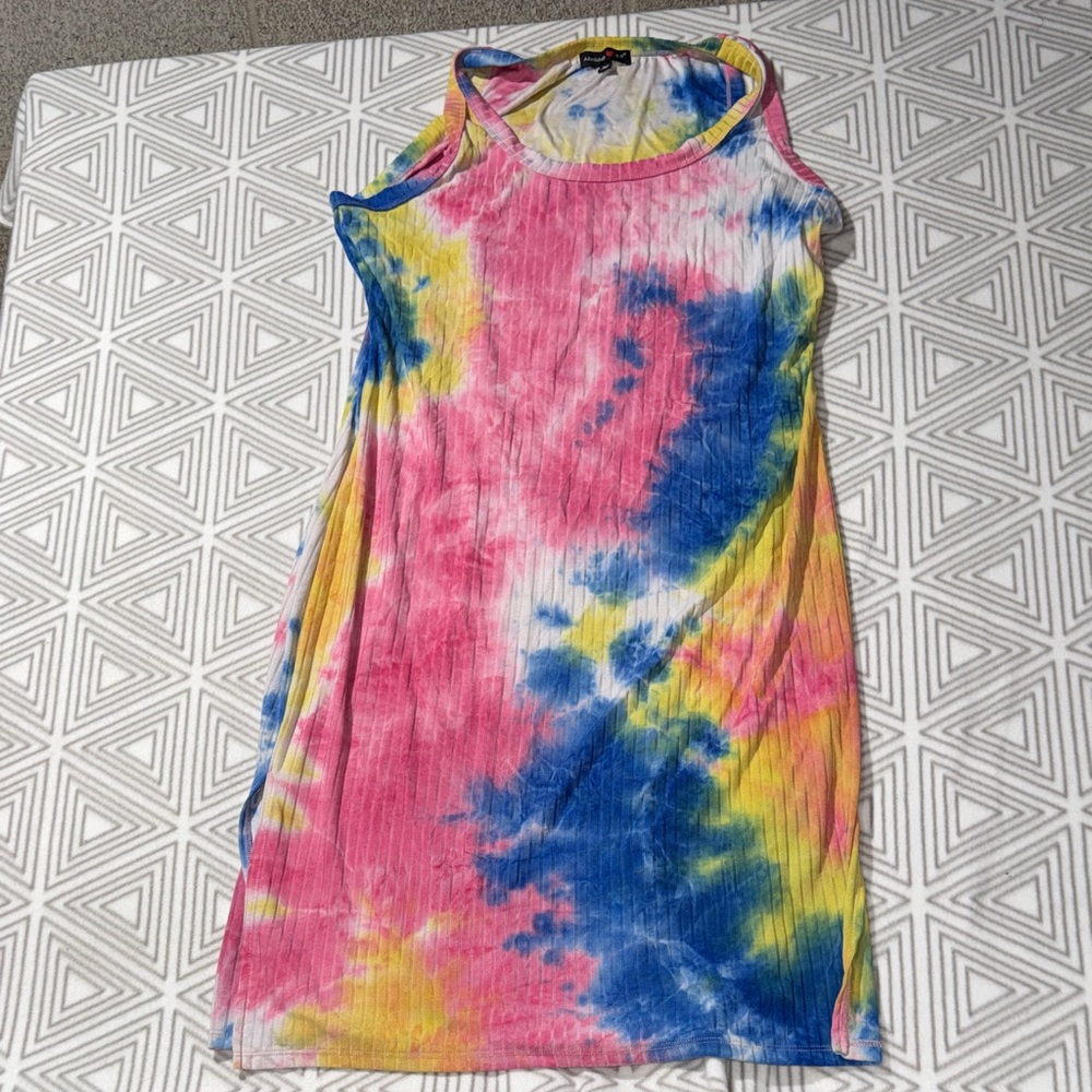 Absolutely Colorful Tie-Dye Kids Dress‎